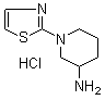 1-(2-噻唑基)-3-哌啶胺盐酸盐分子结构 (CAS 1185309-72-1)