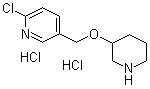 2-氯-5-[(3-哌啶基氧基)甲基]吡啶盐酸盐分子结构 (CAS 1185309-77-6)
