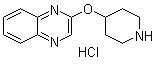 2-(4-哌啶基氧基)喹喔啉盐酸盐分子结构 (CAS 1185309-98-1)