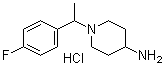 1-[1-(4-氟苯基)乙基]-4-哌啶胺盐酸盐分子结构 (CAS 1185310-22-8)