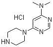 CAS 登录号：1185310-57-9, N,N-二甲基-6-(1-哌嗪基)-4-嘧啶胺盐酸盐