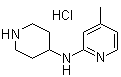 4-甲基-N-4-哌啶基-2-吡啶胺盐酸盐分子结构 (CAS 1185310-83-1)
