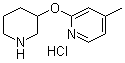 CAS # 1185310-94-4, 4-Methyl-2-(3-piperidinyloxy)pyridine hydrochloride