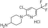 1-[3-氯-5-(三氟甲基)-2-吡啶基]-4-哌啶胺盐酸盐分子结构 (CAS 1185310-97-7)