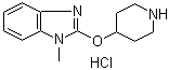1-甲基-2-(4-哌啶基氧基)-1H-苯并咪唑盐酸盐分子结构 (CAS 1185311-04-9)
