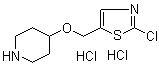 4-[(2-氯-5-噻唑基)甲氧基]哌啶盐酸盐分子结构 (CAS 1185311-06-1)