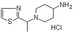 1-[1-(2-Thiazolyl)ethyl]-4-piperidinamine hydrochloride molecular structure (CAS 1185311-19-6)