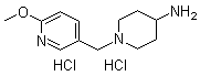 1-[(6-甲氧基-3-吡啶基)甲基]-4-哌啶胺盐酸盐分子结构 (CAS 1185311-28-7)