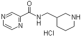 N-(3-哌啶基甲基)-2-吡嗪甲酰胺盐酸盐分子结构 (CAS 1185311-94-7)