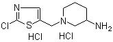 1-[(2-氯-5-噻唑基)甲基]-3-哌啶胺盐酸盐分子结构 (CAS 1185311-97-0)