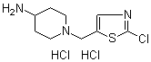 1-[(2-氯-5-噻唑基)甲基]-4-哌啶胺盐酸盐分子结构 (CAS 1185312-10-0)
