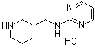N-(3-Piperidinylmethyl)-2-pyrimidinamine hydrochloride molecular structure (CAS 1185312-31-5)