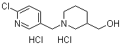 1-[(6-Chloro-3-pyridinyl)methyl]-3-piperidinemethanol hydrochloride molecular structure (CAS 1185312-32-6)