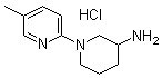 1-(5-甲基-2-吡啶基)-3-哌啶胺盐酸盐分子结构 (CAS 1185312-35-9)