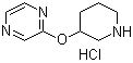 2-(3-哌啶基氧基)吡嗪盐酸盐分子结构 (CAS 1185312-42-8)