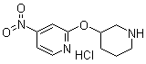 5-硝基-2-(3-哌啶基氧基)吡啶盐酸盐分子结构 (CAS 1185312-46-2)