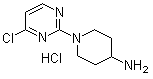 structure of CAS# 1185312-69-9, 1-(4-Chloro-2-pyrimidinyl)-4-piperidinamine hydrochloride