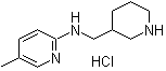 5-甲基-N-(3-哌啶基甲基)-2-吡啶胺盐酸盐分子结构 (CAS 1185312-77-9)