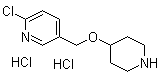 2-氯-5-[(4-哌啶基氧基)甲基]吡啶盐酸盐分子结构 (CAS 1185312-88-2)