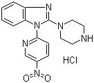 1-(5-Nitro-2-pyridinyl)-2-(1-piperazinyl)-1H-benzimidazole hydrochloride molecular structure (CAS 1185313-05-6)