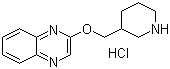 2-(3-哌啶基甲氧基)喹喔啉盐酸盐分子结构 (CAS 1185313-33-0)