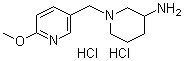 structure of CAS# 1185313-45-4, 1-[(6-甲氧基-3-吡啶基)甲基]-3-哌啶胺盐酸盐