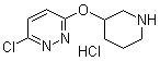 CAS # 1185313-93-2, 3-Chloro-6-(3-piperidinyloxy)pyridazine hydrochloride