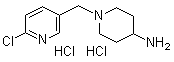 1-[(6-氯-3-吡啶基)甲基]-4-哌啶胺盐酸盐分子结构 (CAS 1185314-11-7)