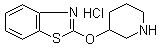 2-(3-哌啶基氧基)苯并噻唑盐酸盐分子结构 (CAS 1185314-80-0)