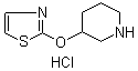 3-(2-噻唑基氧基)哌啶盐酸盐分子结构 (CAS 1185315-02-9)