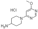 1-(6-Methoxy-4-pyrimidinyl)-4-piperidinamine hydrochloride molecular structure (CAS 1185315-37-0)