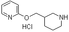 2-(3-Piperidinylmethoxy)pyridine hydrochloride molecular structure (CAS 1185315-94-9)