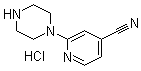 structure of CAS# 1185316-24-8, 2-(1-Piperazinyl)-4-pyridinecarbonitrile hydrochloride