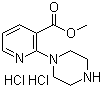 structure of CAS# 1185317-00-3, 2-(1-哌嗪基)-3-吡啶羧酸甲酯盐酸盐