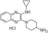3-(4-Amino-1-piperidinyl)-N-cyclopropyl-2-quinoxalinamine hydrochloride molecular structure (CAS 1185317-78-5)
