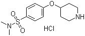 N,N-二甲基-4-(4-哌啶基氧基)苯磺酰胺盐酸盐分子结构 (CAS 1185317-97-8)