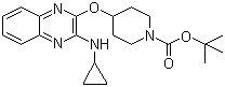 structure of CAS# 1185318-18-6, 4-[[3-(环丙基氨基)-2-喹喔啉基]氧基]-1-哌啶羧酸叔丁酯