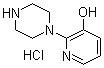 structure of CAS# 1185318-39-1, 2-(1-Piperazinyl)-3-pyridinol hydrochloride