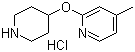 4-甲基-2-(4-哌啶基氧基)吡啶盐酸盐分子结构 (CAS 1185318-98-2)
