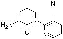 2-(3-Amino-1-piperidinyl)-3-pyridinecarbonitrile hydrochloride molecular structure (CAS 1185319-31-6)