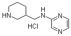 N-(3-哌啶基甲基)-2-吡嗪胺盐酸盐分子结构 (CAS 1185319-35-0)