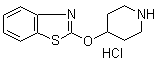 2-(4-哌啶基氧基)苯并噻唑盐酸盐分子结构 (CAS 1185319-37-2)