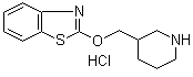 2-(3-哌啶基甲氧基)苯并噻唑盐酸盐分子结构 (CAS 1185319-42-9)