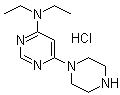 structure of CAS# 1185319-47-4, N,N-二乙基-6-(1-哌嗪基)-4-嘧啶胺盐酸盐