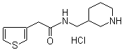structure of CAS# 1185319-57-6, N-(3-哌啶基甲基)-3-噻吩乙酰胺盐酸盐