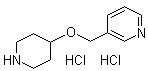 3-[(4-哌啶基氧基)甲基]吡啶盐酸盐分子结构 (CAS 1185319-59-8)