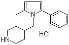4-[(2-甲基-5-苯基-1H-吡咯-1-基)甲基]哌啶盐酸盐分子结构 (CAS 1185319-66-7)