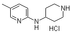 5-甲基-N-4-哌啶基-2-吡啶胺盐酸盐分子结构 (CAS 1185320-00-6)