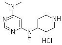 N4,N4-Dimethyl-N6-4-piperidinyl-4,6-pyrimidinediamine hydrochloride molecular structure (CAS 1185320-13-1)
