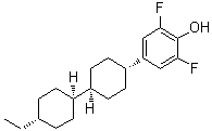4-[(反式,反式)-4'-乙基[1,1'-联环己基]-4-基]-2,6-二氟苯酚分子结构 (CAS 1185400-53-6)
